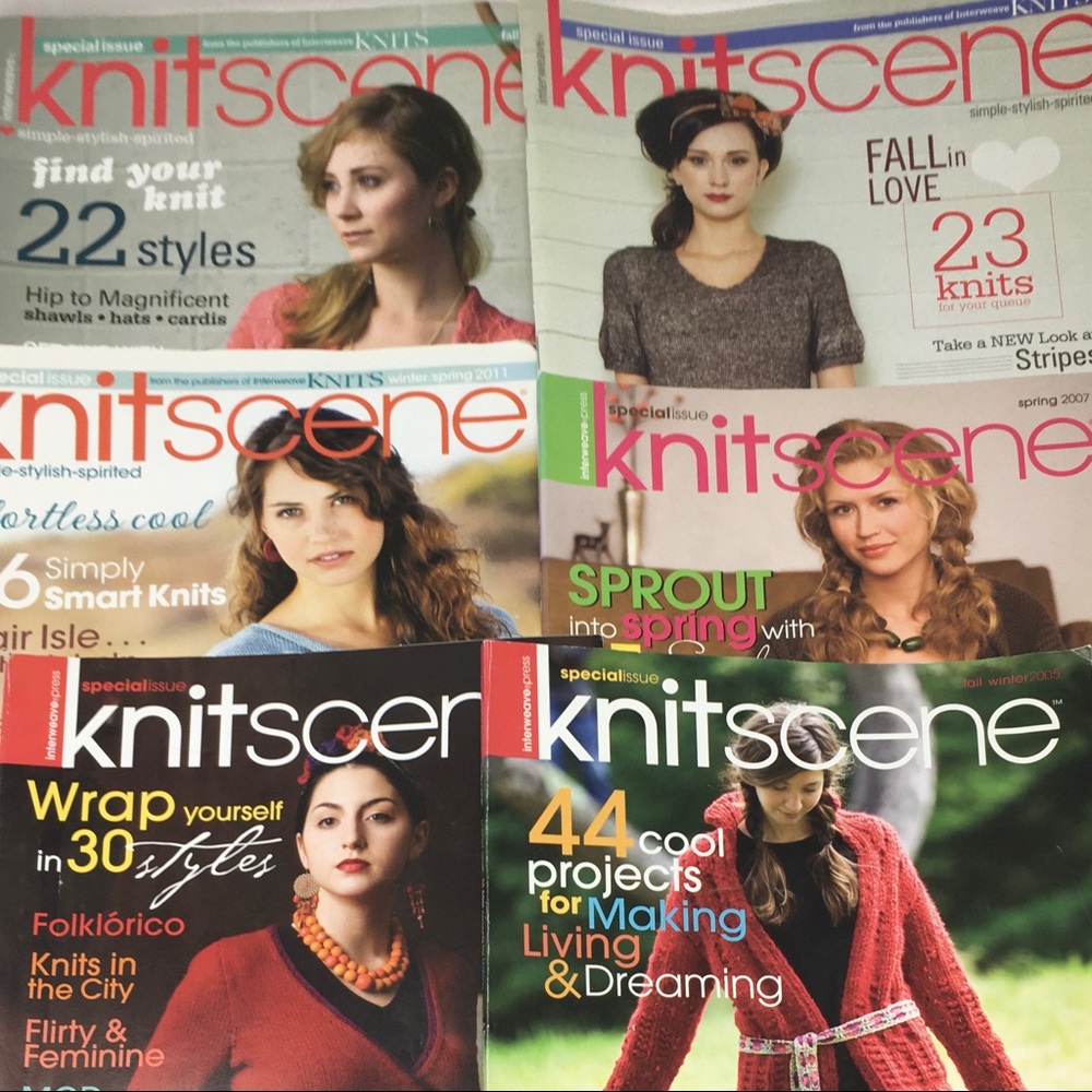 Bundle Interweave Press Knitscene Magazine 6 Issues 2005-2012